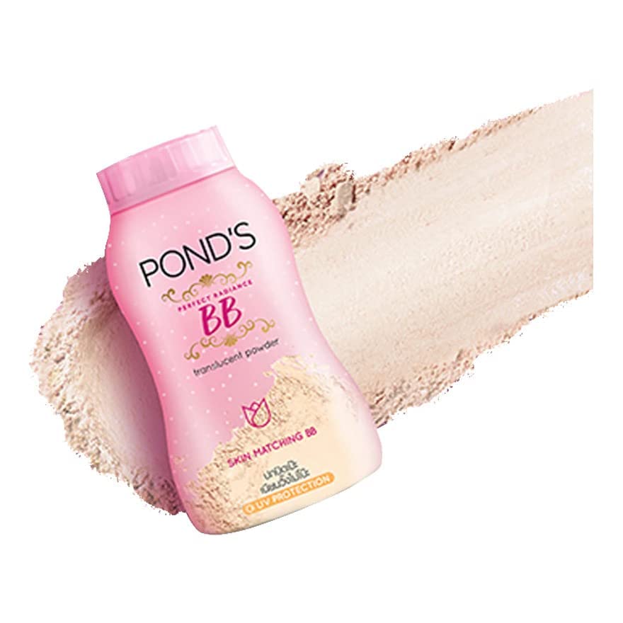 POND'S powder application with puff demonstrating easy touch-ups and oil control