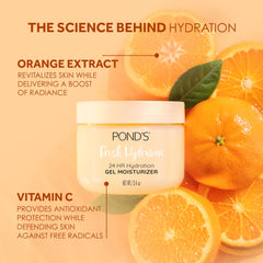 POND'S open jar gel texture close-up demonstrating lightweight absorption