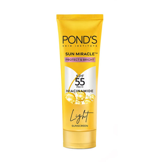 POND'S front packaging showing 50g tube and SPF protection benefit