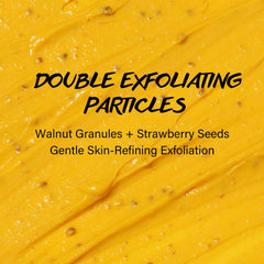 POP MODERN.C strawberry extract and powder detail emphasizing brightening benefit