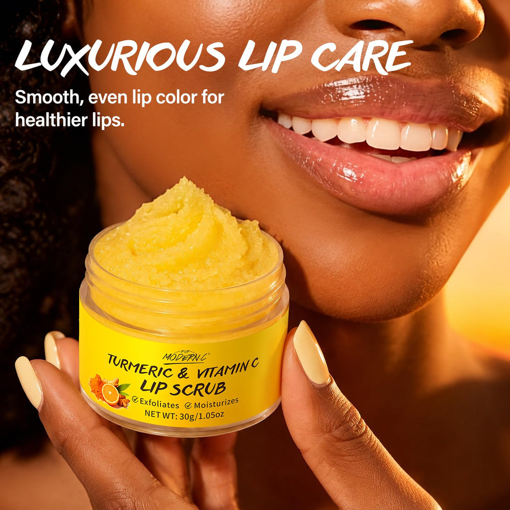 POP MODERN.C lifestyle bathroom scene demonstrating at-home lip spa routine
