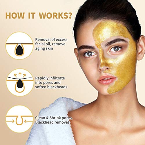 POP MODERN.C applying gold mask with silicon brush for even coverage