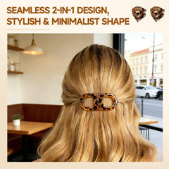 POPLOPP clipped in hair creating a polished half-up style with no crease