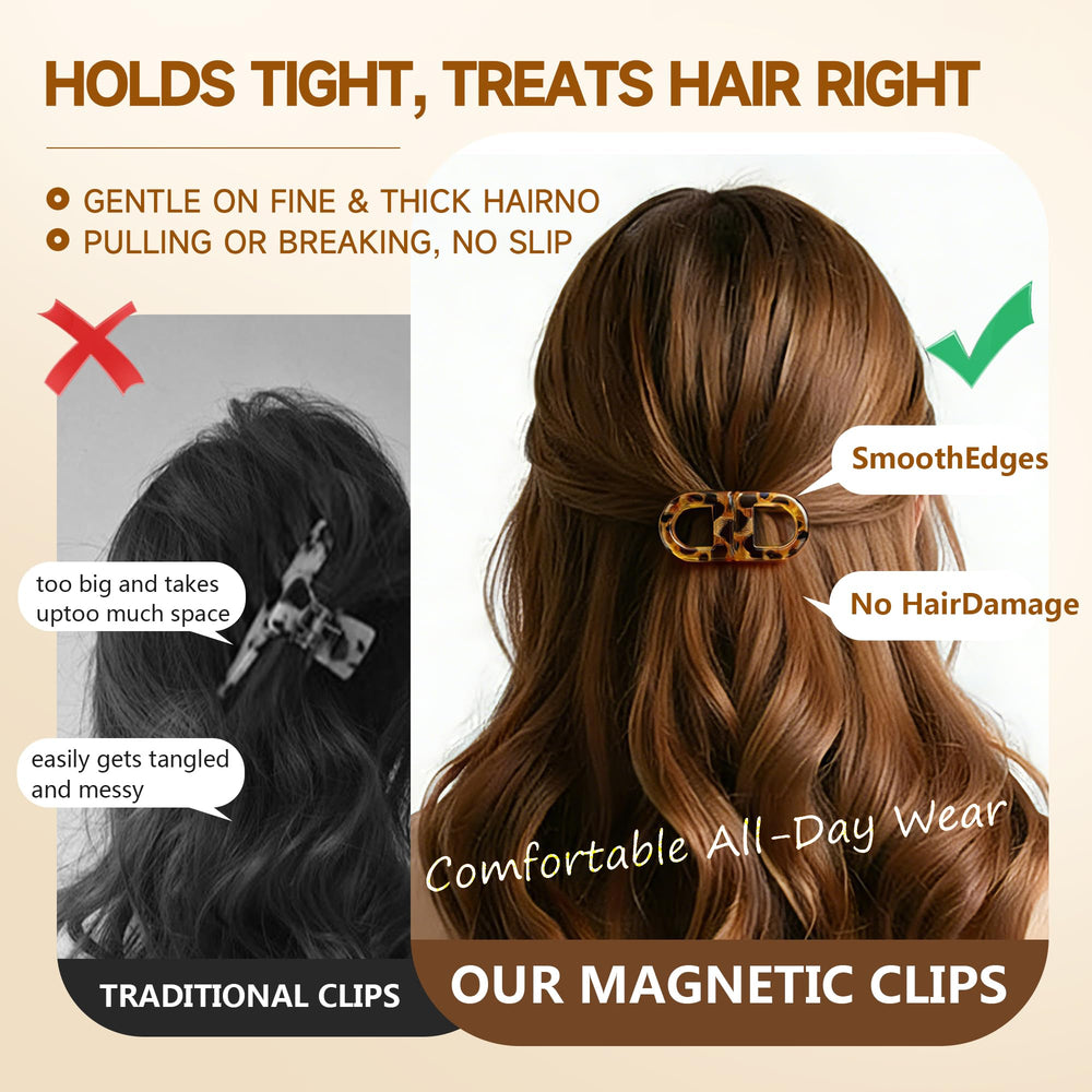 POPLOPP holding thick textured hair to show reliable grip and reduced slipping