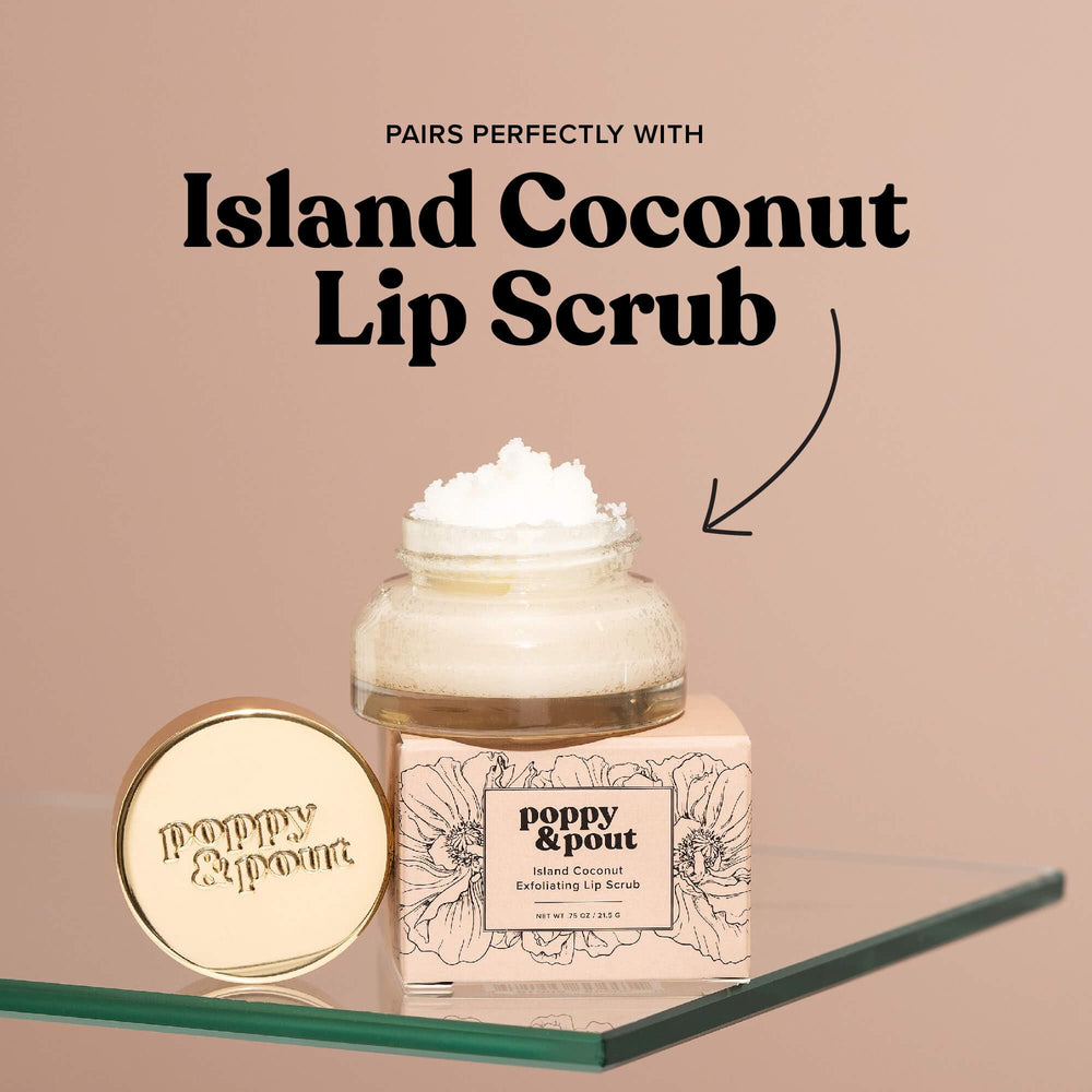 Poppy & Pout lip balm flatlay with gift items showing versatile gifting benefit