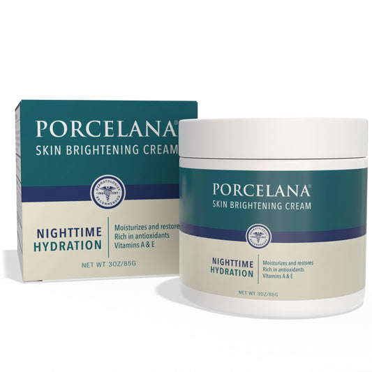 Porcelana front packaging showing jar and branding, communicates trust and clarity