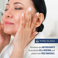 Porcelana under makeup swatch showing invisible finish suitable under cosmetics benefit