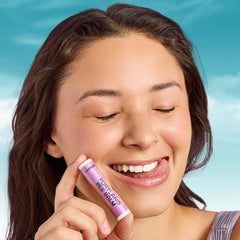 Portland Bee Balm applied on lips demonstrating protective moisture and natural sheen