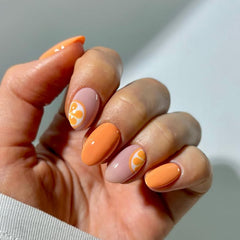 Posyofet nails in hand during application, easy home manicure benefit