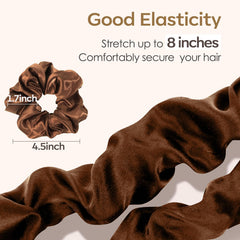 POVETIRE jumbo scrunchie on hand showing large size and comfortable grip