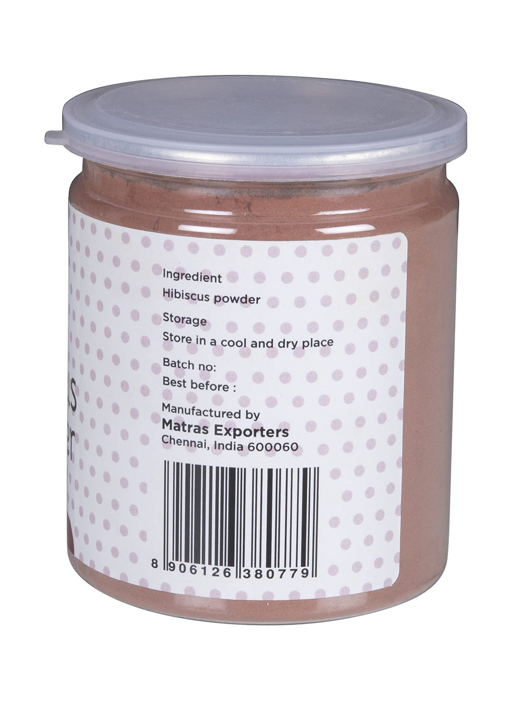 Bowl of YOGI’S GIFT hibiscus powder with spoon ready to measure for hair or skin recipes