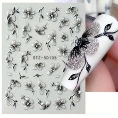 POWPOP array of watercolor floral and leaf patterns on a single sheet offering design variety