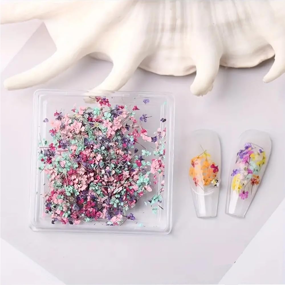 POWPOP flowers applied on nail tip demonstrating secure adhesion and visual impact