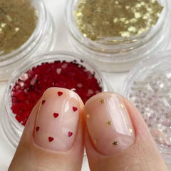 POWPOP front packaging showing four grids and mixed heart star sequins for easy selection