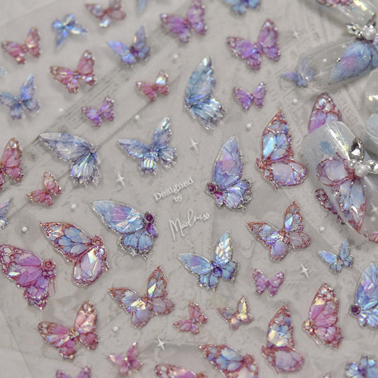 POWPOP front sheet showing colorful butterfly stickers and layout, easy selection benefit