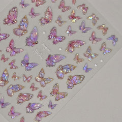 POWPOP front sheet showing colorful butterfly decals and letters for easy selection