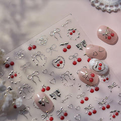 POWPOP decal applied on natural nail demonstrating instant salon-style results