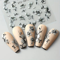 POWPOP stickers applied to acrylic nail demonstrating professional finish and durable look