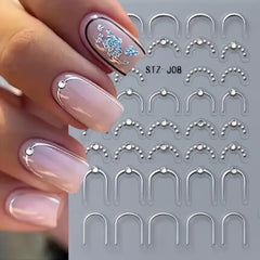 POWPOP stickers applied on natural nails demonstrating quick salon look