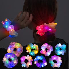 POZILAN front packaging showing eight colorful LED scrunchies and variety benefit