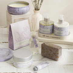 Pre de Provence soap on bathroom tray showing decorative display and everyday luxury benefit
