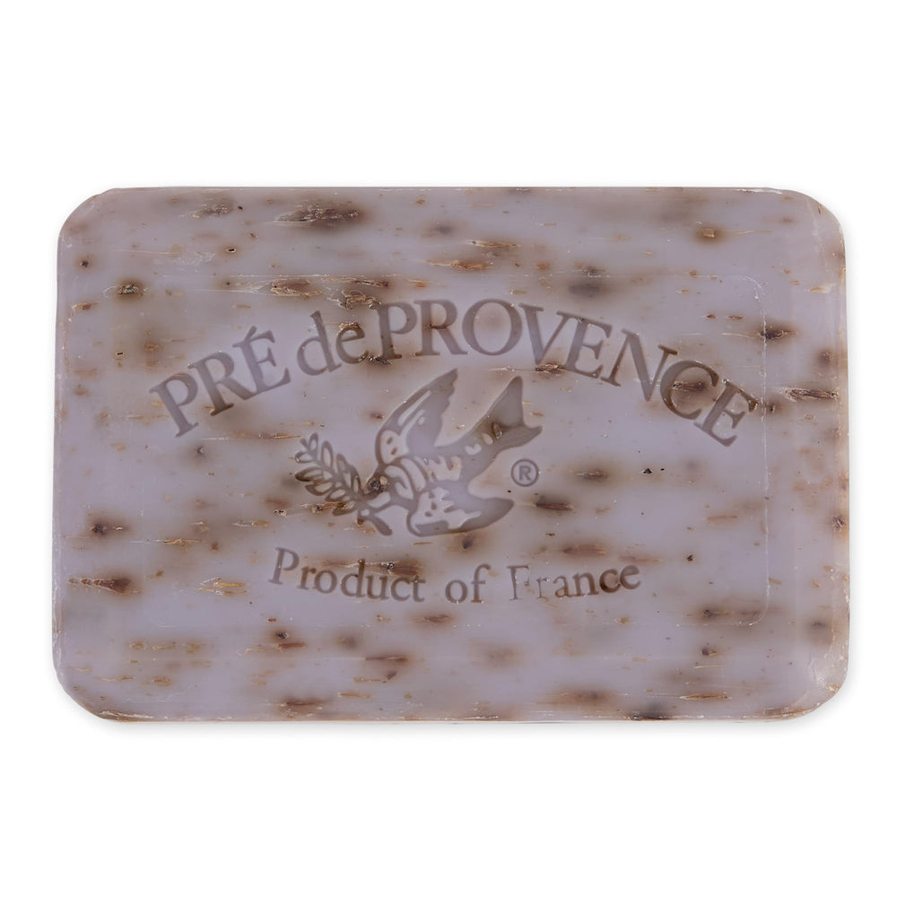 Pre de Provence soap surface close-up showing quad-milled texture for smoother lather