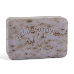 Pre de Provence front packaging view showing lavender bar and elegant branding benefit display