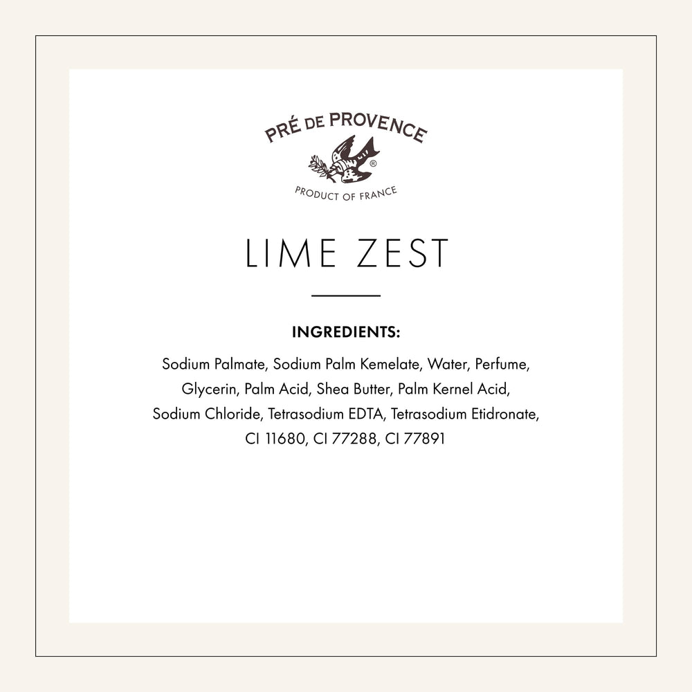 Pre de Provence lime zest lather on hands during wash showing effective cleansing and moisturizing feel
