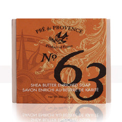 Pre de Provence soap cube front packaging showing product and scent benefits