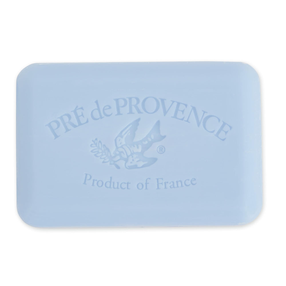 Pre de Provence close-up of bar texture highlighting smooth quad-milled finish