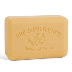 Pre de Provence front bar view showing smooth quad-milled surface and premium finish
