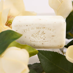 Pre de Provence soap on draining dish promoting faster drying and extended lifespan