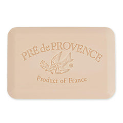 Pre de Provence side profile of the bar highlighting firm quad-milled edges and durability