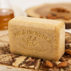 Pre de Provence soap next to ruler illustrating the large 250 g size