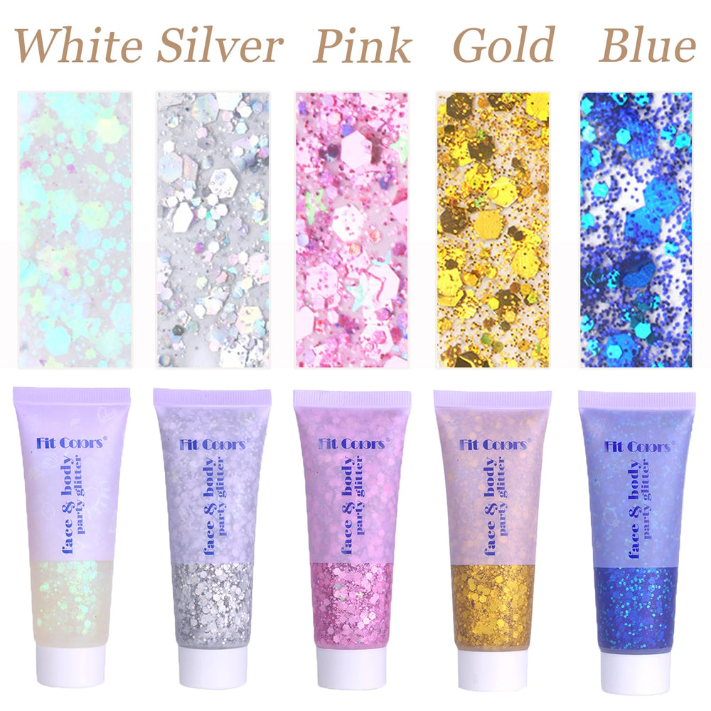 Prehot gel texture close-up highlighting chunky sequins for dramatic shine