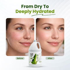 Premium Nature gel on face showing quick absorption and lightweight feel