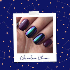 Pretty Diva before and after nails comparative view showing transformative chrome effect