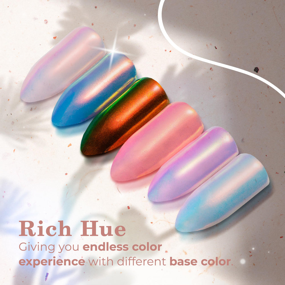 Pretty Diva powder texture closeup highlighting ultra-fine shimmer for smooth application