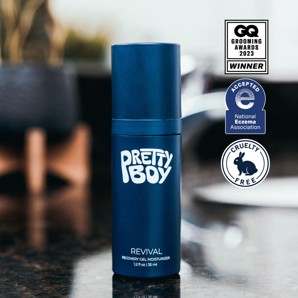 Prettyboy lifestyle outdoor image conveying long-lasting hydration on the move