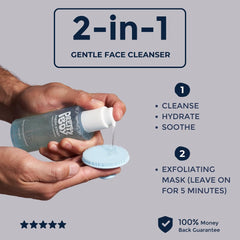 Prettyboy moisturizer application on face and neck for lightweight hydration