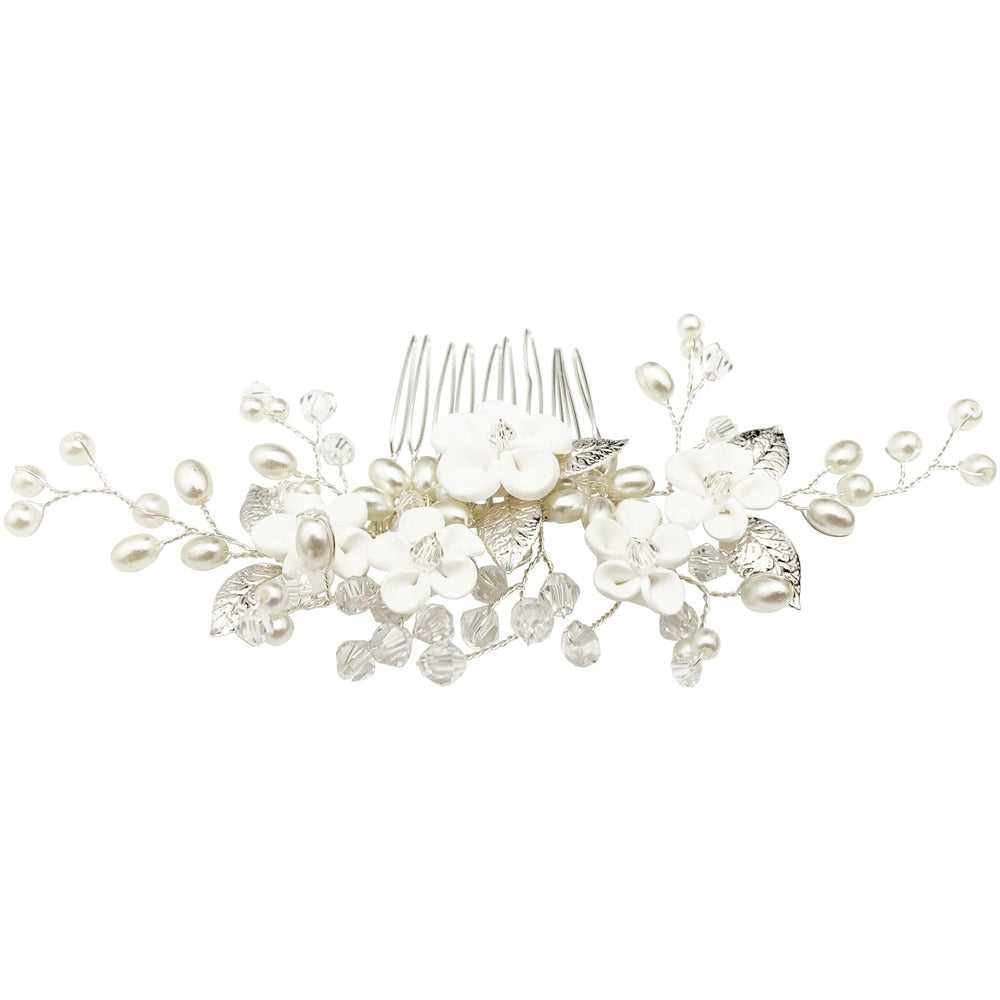 PrettyLife hair vine placed in bridal updo demonstrates styling versatility and polish