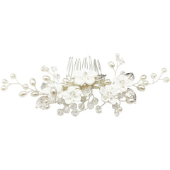 PrettyLife hair vine placed in bridal updo demonstrates styling versatility and polish