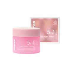 PRETTYSKIN jar front view showing label and compact packaging, convenient for travel