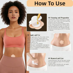 prgislew application on belly button showing easy adhesive placement