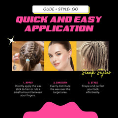 Prime Look wax stick applied on hairline taming flyaways for a neat finish