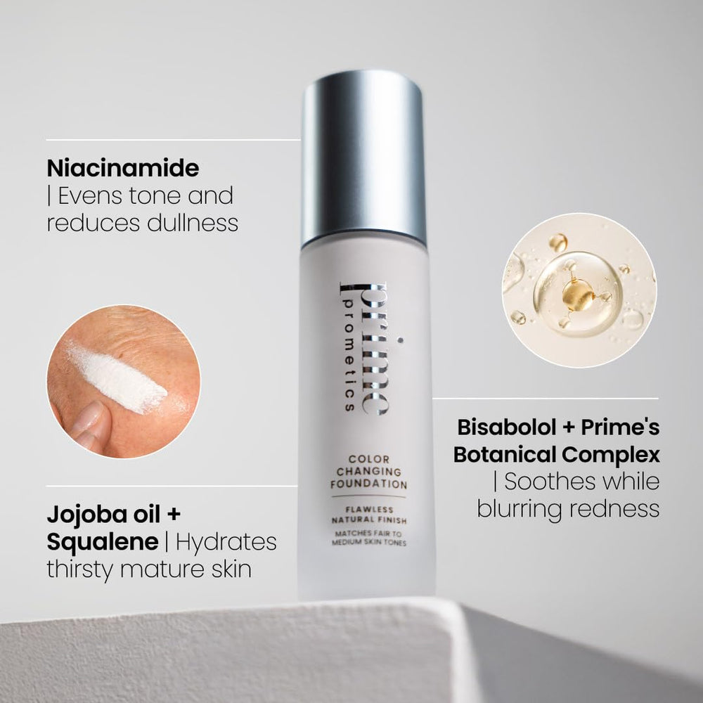 Prime Prometics applied with brush showing smooth buildable coverage result