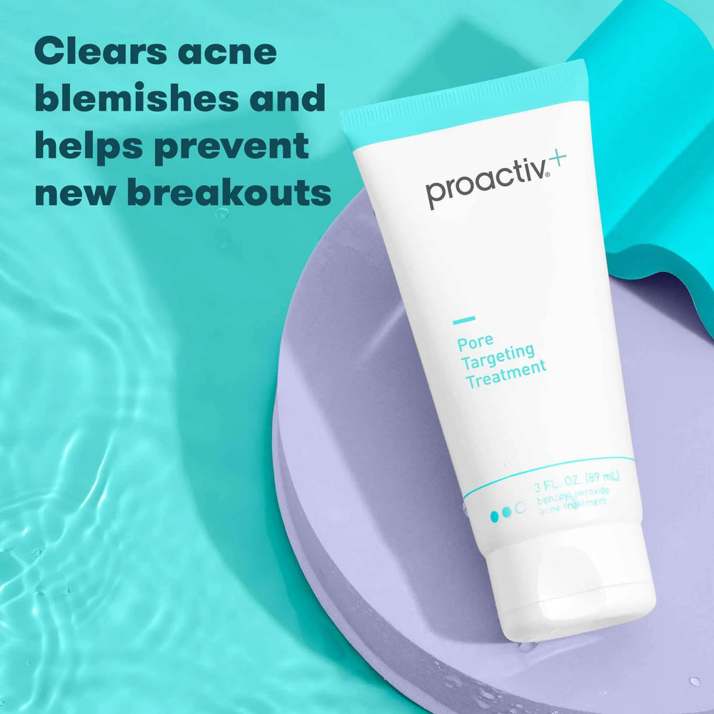 Proactiv+ size and scale with 3 oz tube demonstrating 90 day supply benefit