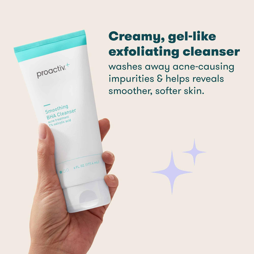 Proactiv plus close-up of gel-cream texture with biodegradable beads for gentle exfoliation