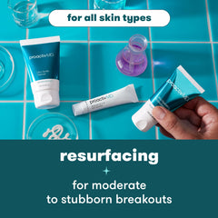 ProactivMD adapalene gel being dispensed showing precise treatment application