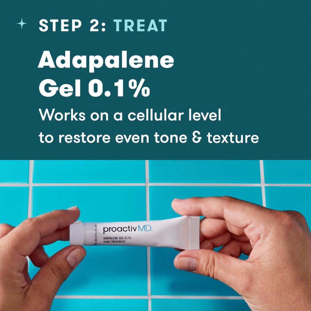 ProactivMD products staged on bathroom counter portraying a simple routine